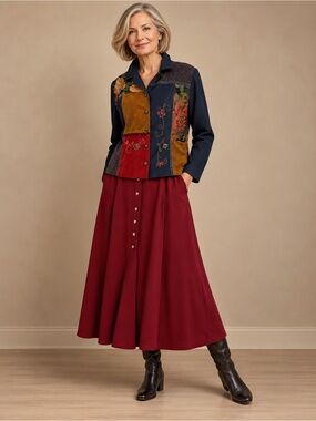 Koret City Blues Vintage Patchwork Embroidered Jacket M 10-12